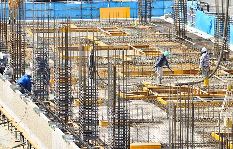 コンクリート打設工事の写真